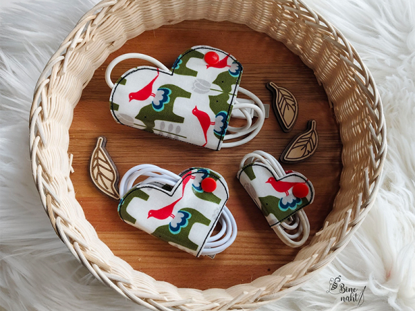 Kabelbinder Herzen - ITH-Stickdatei